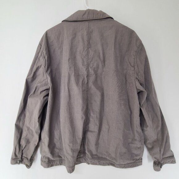 Banana Republic Fac Women's Button Up Utility Jacket Gray Size XL - Picture 5 of 8